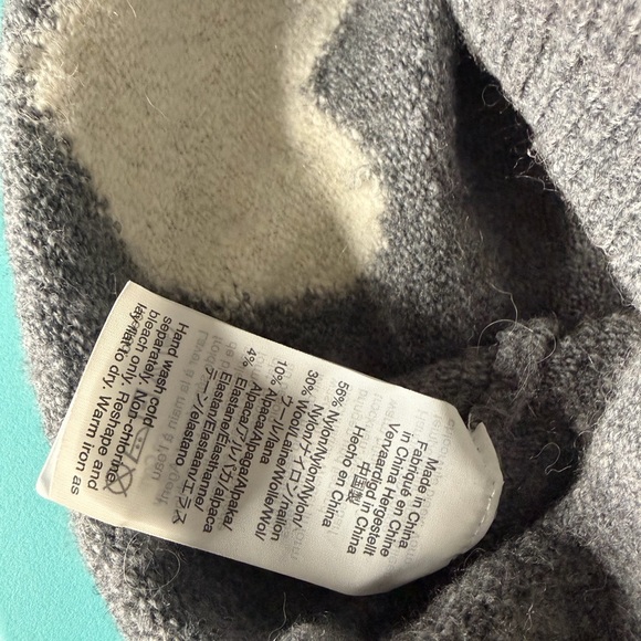 Madewell Heart Dot Balloon Sleeves Pullover Sweater Gray Size Medium - Picture 5 of 6